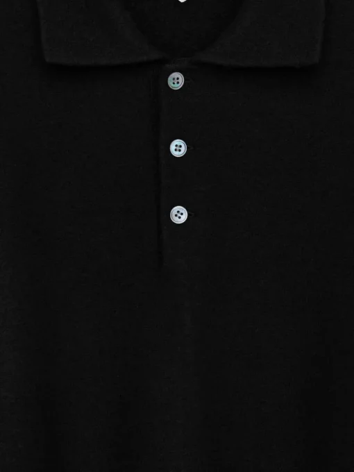 Boiled Wool Polo Shirt