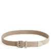 Braided Leather Trimmed Belt