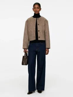 Brushed Wool-Blend Jacket