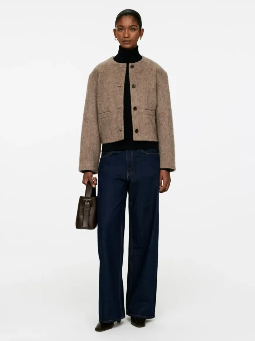 Brushed Wool-Blend Jacket