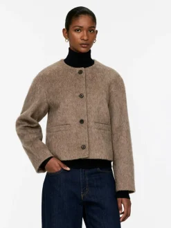 Brushed Wool-Blend Jacket