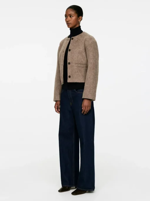 Brushed Wool-Blend Jacket