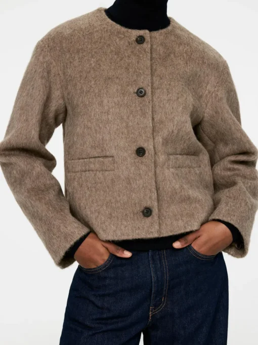 Brushed Wool-Blend Jacket