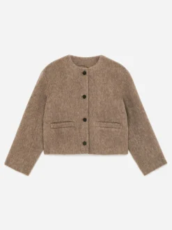 Brushed Wool-Blend Jacket