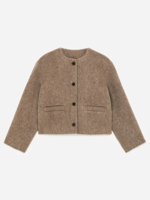 Brushed Wool-Blend Jacket