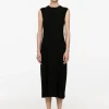 Cap-Sleeve Rib Dress