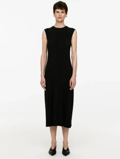 Cap-Sleeve Rib Dress