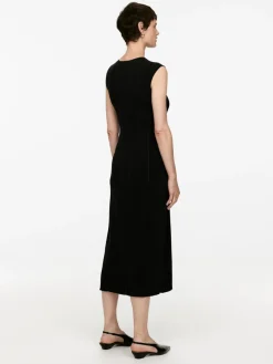 Cap-Sleeve Rib Dress