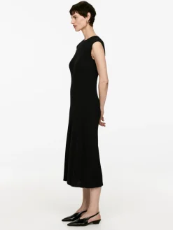 Cap-Sleeve Rib Dress