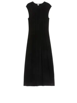 Cap-Sleeve Rib Dress