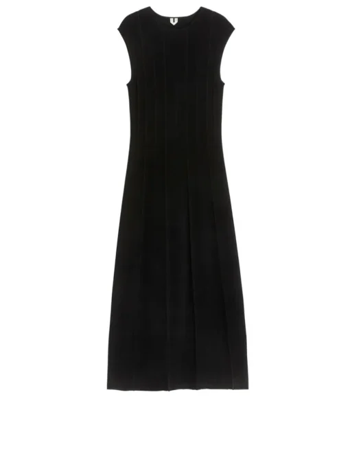 Cap-Sleeve Rib Dress