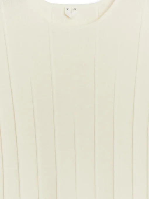 Cap-Sleeve Rib Dress