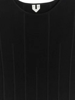 Cap-Sleeve Rib Dress