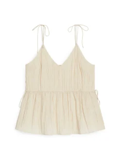 Crinkle Strap Top