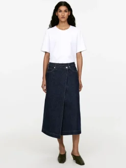 Denim Wrap Skirt