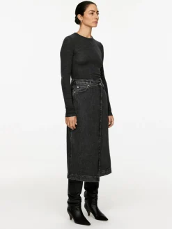 Denim Wrap Skirt