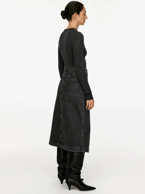 Denim Wrap Skirt