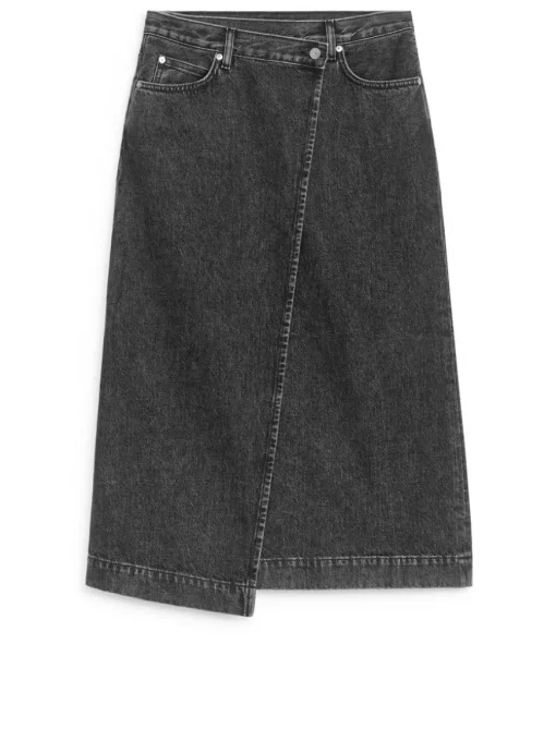Denim Wrap Skirt