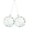 Dotted Glass Baubles Set Of 2