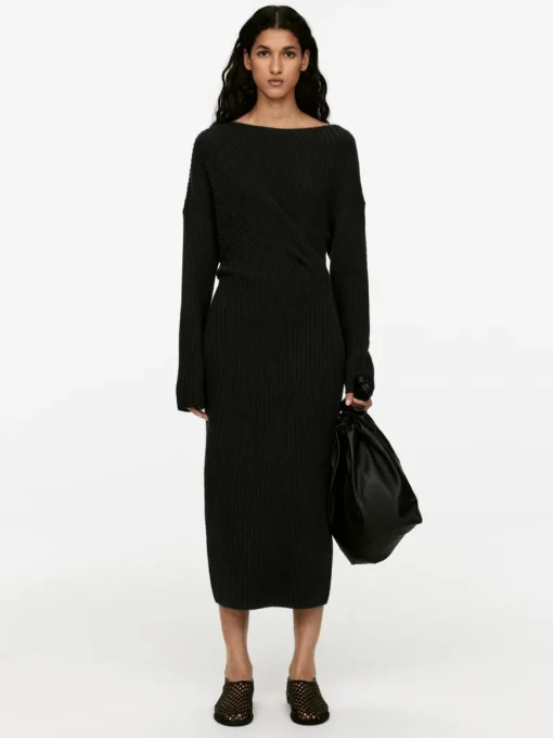 Draped Wool Dress