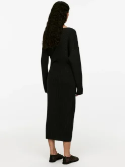 Draped Wool Dress