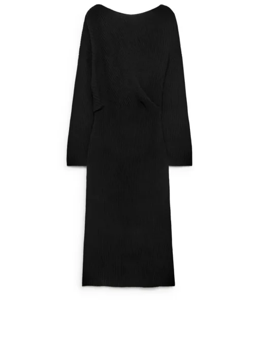 Draped Wool Dress