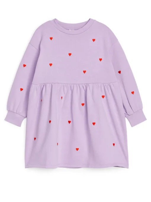 Embroidered Sweatshirt Dress