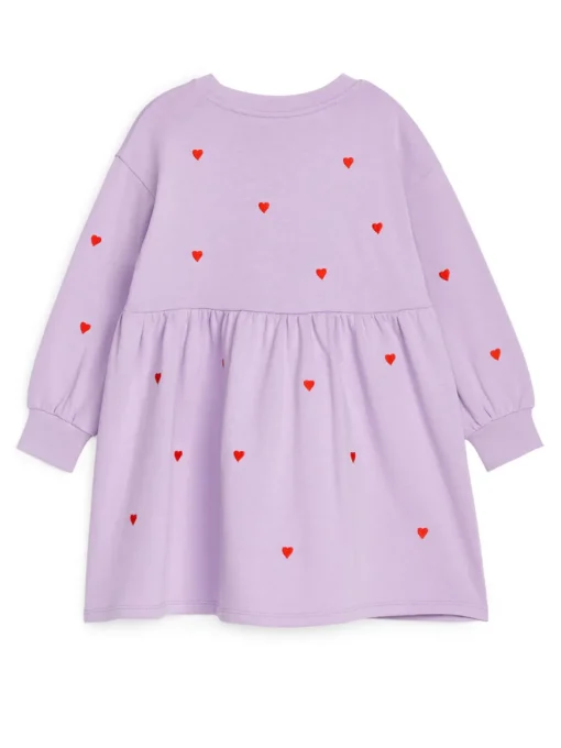 Embroidered Sweatshirt Dress
