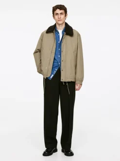 Faux-Fur Collar Jacket
