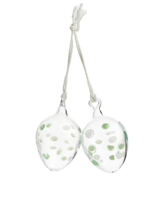 Hanging Glass Ornaments Set Of 2
