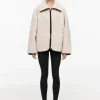Leather Detailed Pile Jacket