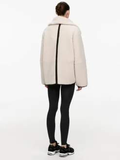 Leather Detailed Pile Jacket