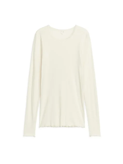 Lettuce-Edge Ribbed Top