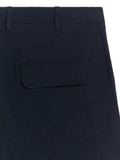 Linen Blend Seersucker Trousers