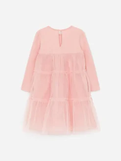 Long-Sleeve Tulle Dress