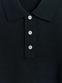 Long-Sleeved Merino Polo Shirt