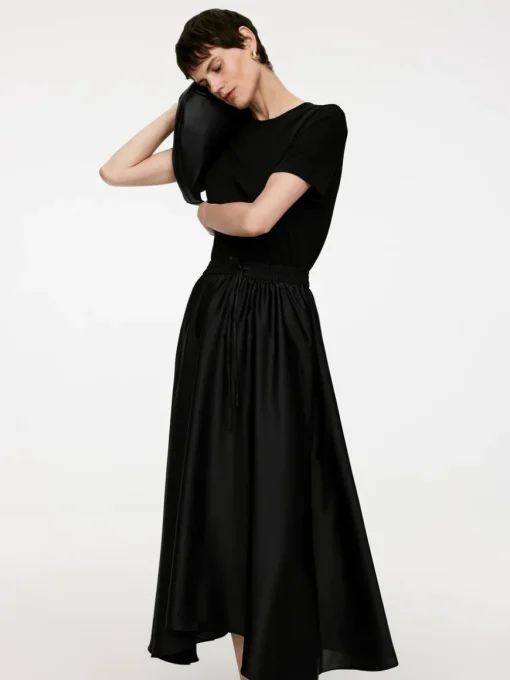 Midi Satin Skirt