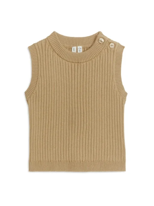 Rib-Knit Cotton Vest