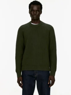 Rib-Knit Crewneck Jumper