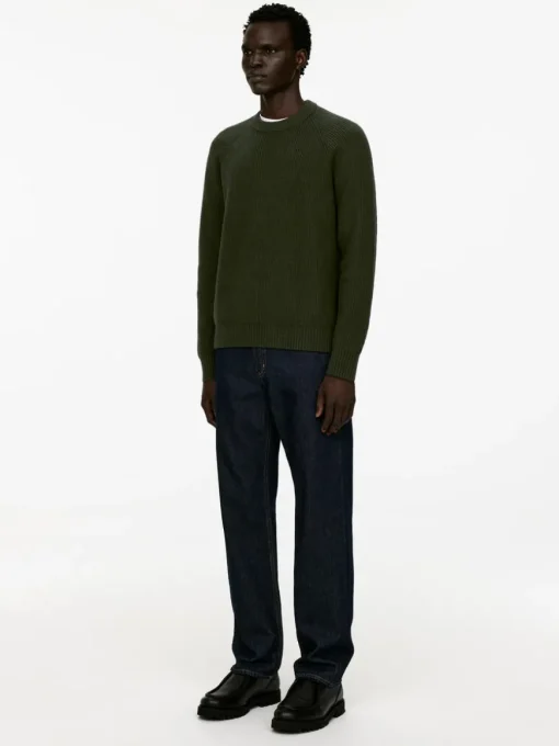 Rib-Knit Crewneck Jumper
