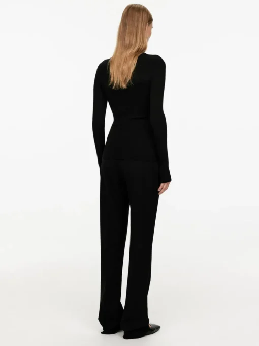 Rib-Knit Merino Top