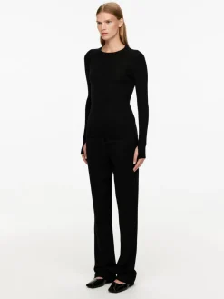Rib-Knit Merino Top