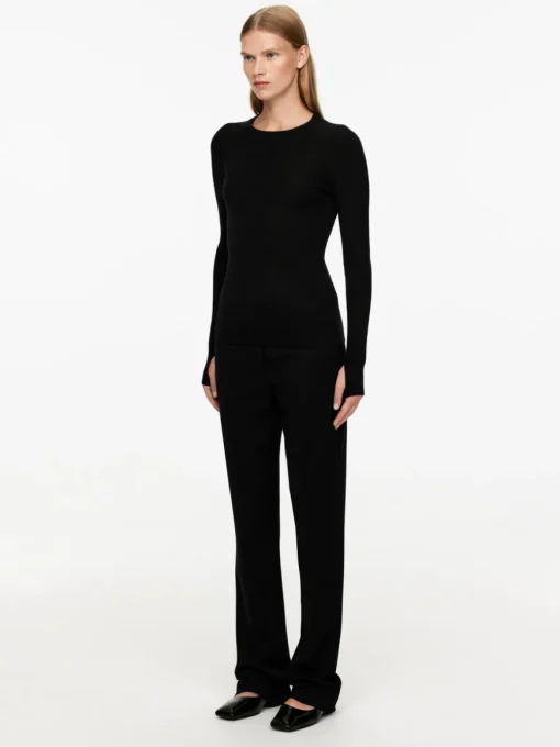 Rib-Knit Merino Top