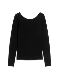 Scoop-Neck Jersey Top