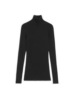 Sheer Merino Wool Roll-Neck