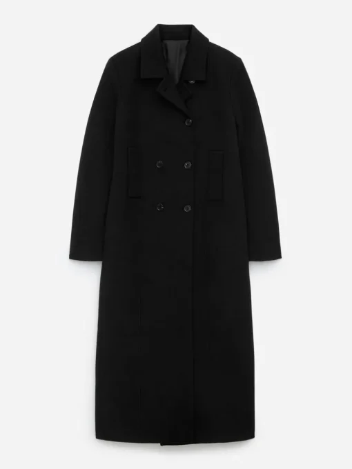 Slim Wool-Cotton Blend Coat