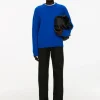 Straight Cotton Blend Trousers
