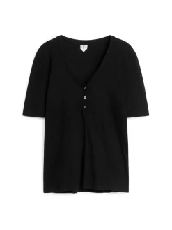 V-Neck Rib Top