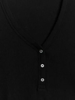 V-Neck Rib Top