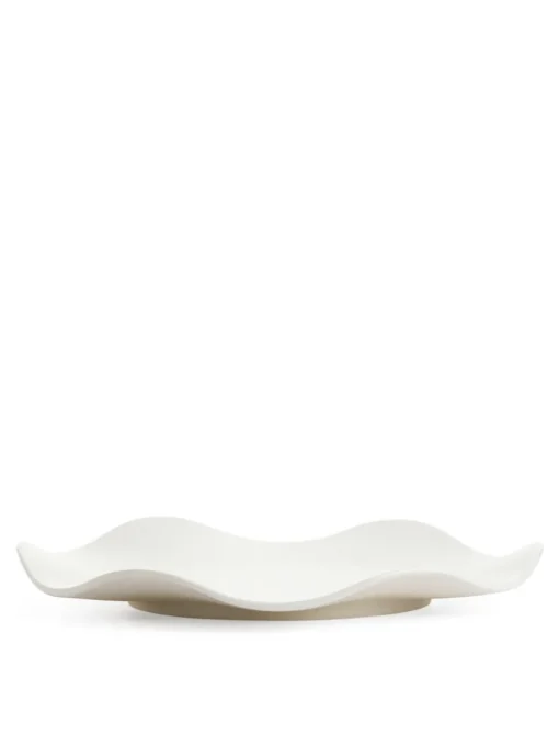 Wavy Stoneware Plate 27 Cm
